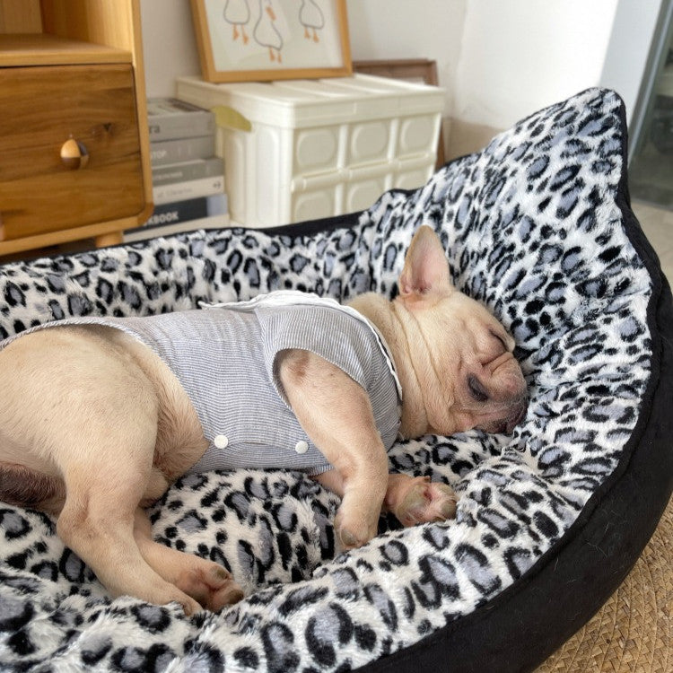 Thickened Plush Dog Bed Mat – Small Boat Style Pet Sofa