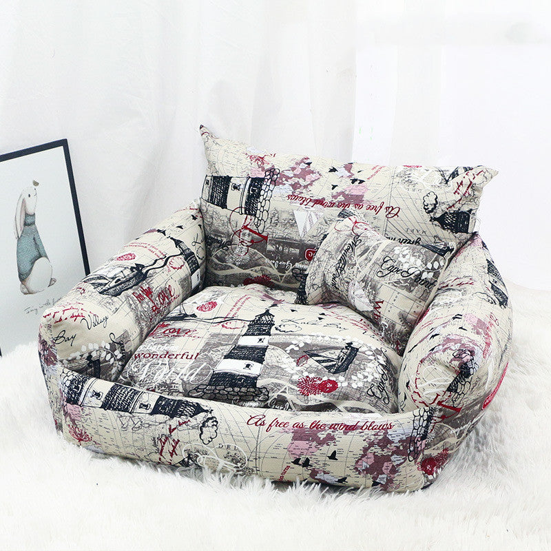 Canvas Pet Nest Sofa for Autumn and Winter – Warm & Comfortable