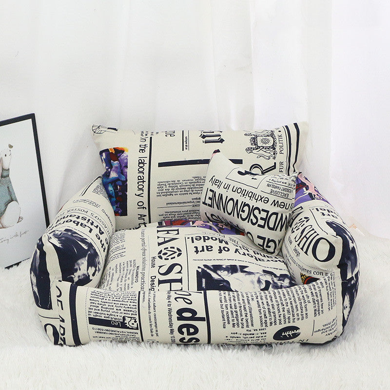 Canvas Pet Nest Sofa for Autumn and Winter – Warm & Comfortable