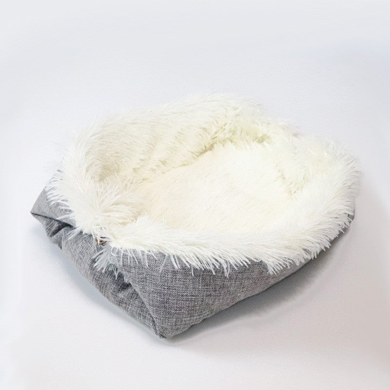 Double-Layer Washable Pet Blanket Nest – Cozy & Self-Heating for Cats & Dogs