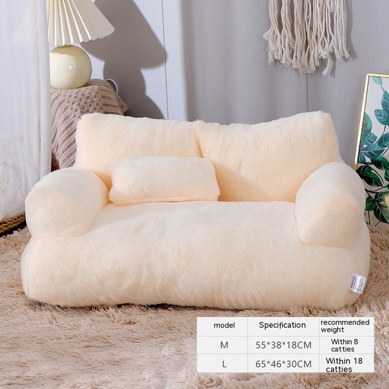Luxury Winter Warm Cat & Small Dog Bed Sofa – Plush & Comfortable