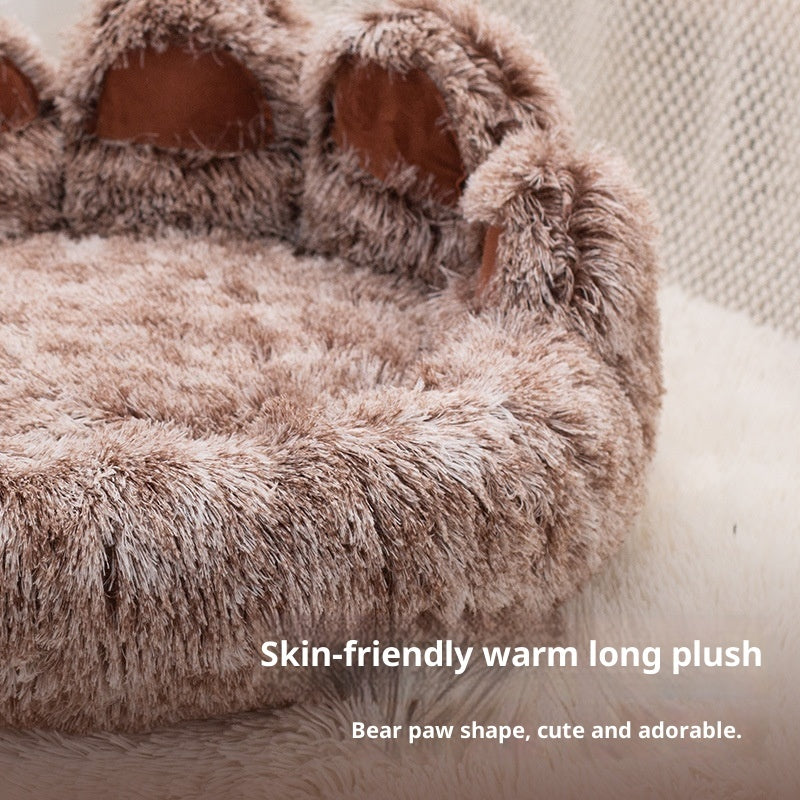 Thick Plush Two-Color Pet Bed