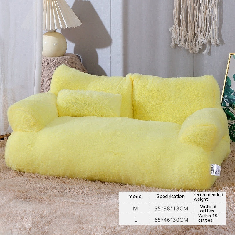 Luxury Winter Warm Cat & Small Dog Bed Sofa – Plush & Comfortable