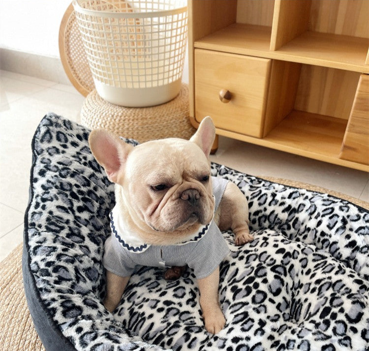 Thickened Plush Dog Bed Mat – Small Boat Style Pet Sofa