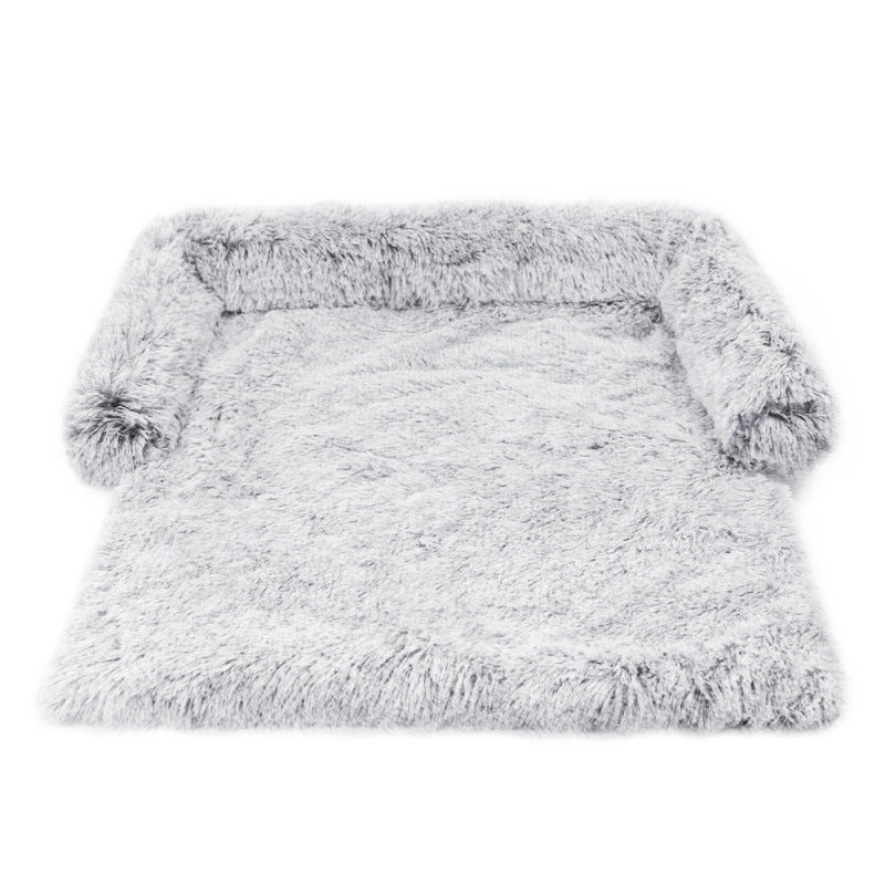 Dual-Use Plush Pet Blanket with Sofa Bed Comfort