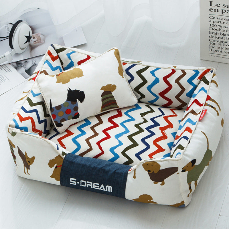 Large Removable Washable Pet Mat – Cozy Winter Dog & Cat Bed