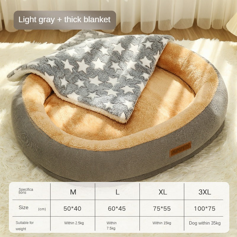 Warm Pet Bed with Removable, Washable Cover