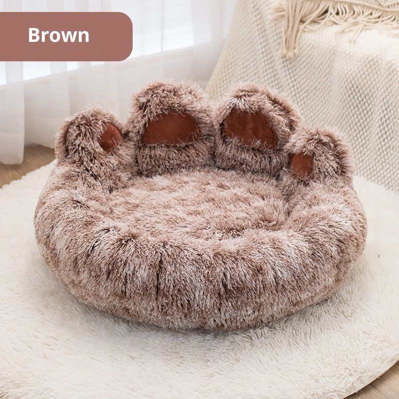Thick Plush Two-Color Pet Bed