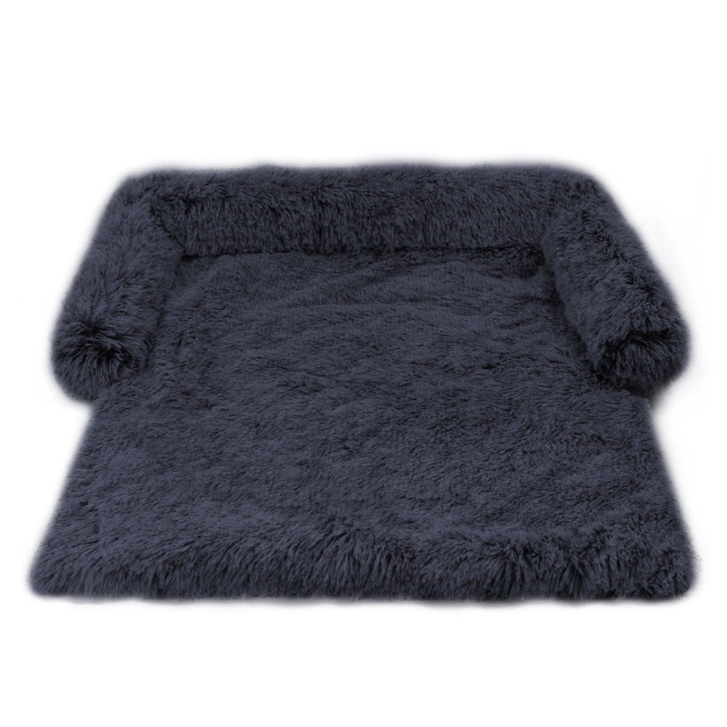 Dual-Use Plush Pet Blanket with Sofa Bed Comfort