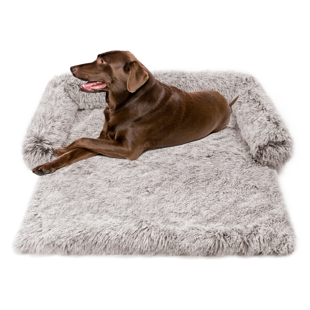 Dual-Use Plush Pet Blanket with Sofa Bed Comfort