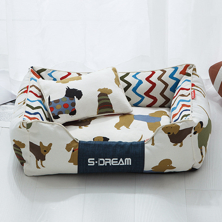 Large Removable Washable Pet Mat – Cozy Winter Dog & Cat Bed