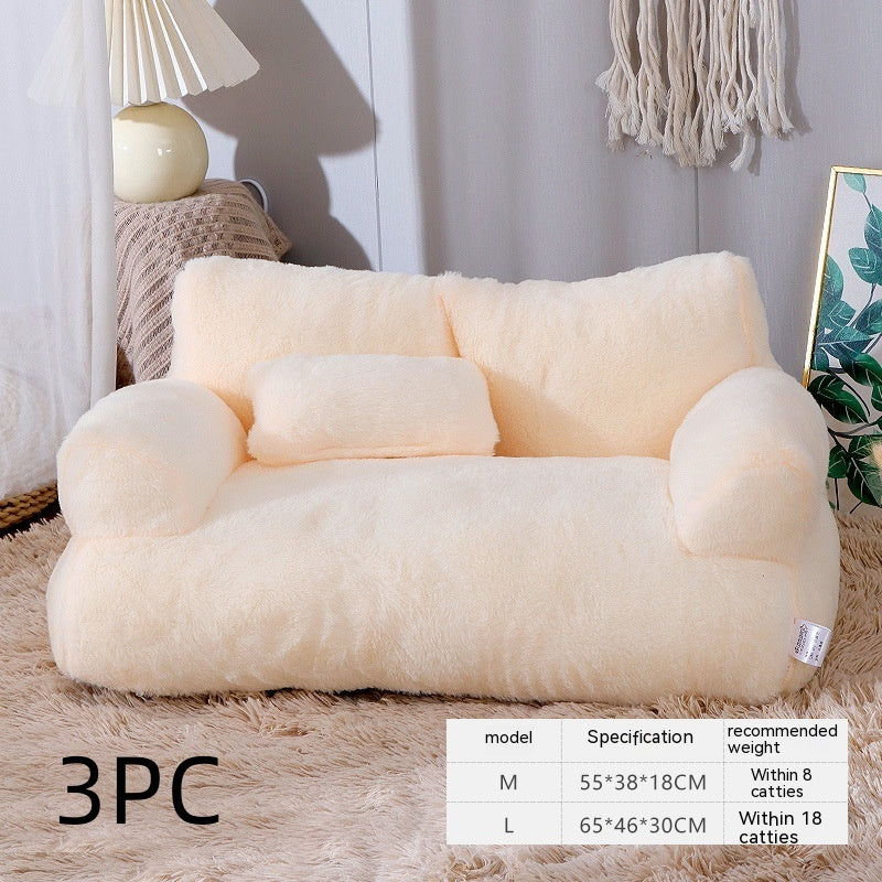 Luxury Winter Warm Cat & Small Dog Bed Sofa – Plush & Comfortable