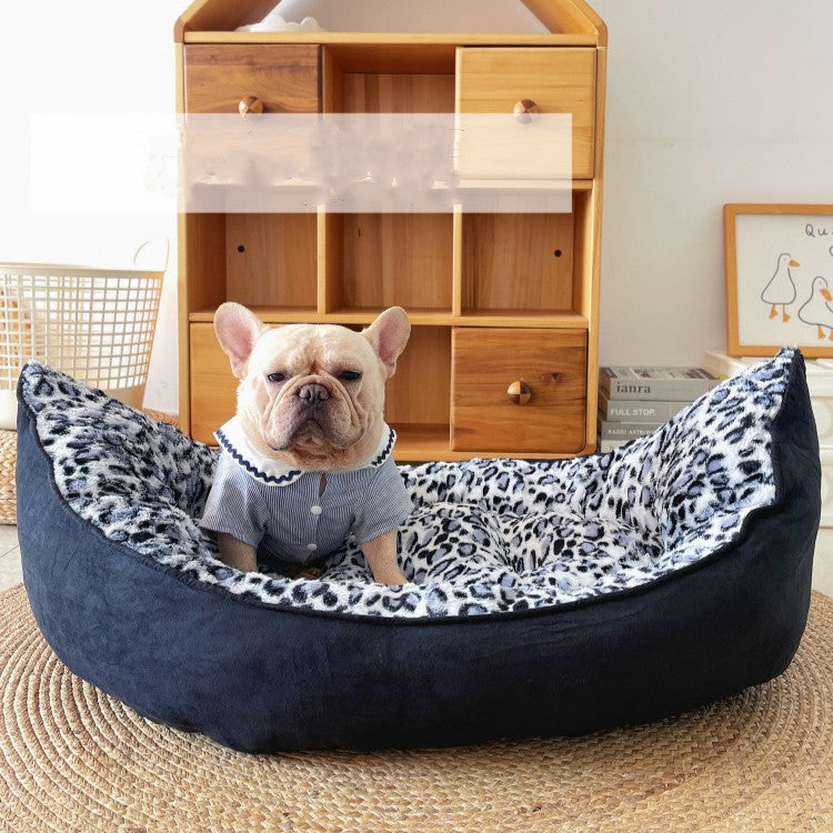 Thickened Plush Dog Bed Mat – Small Boat Style Pet Sofa
