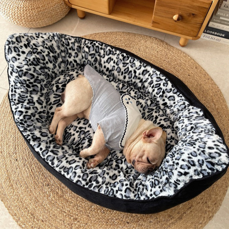 Thickened Plush Dog Bed Mat – Small Boat Style Pet Sofa