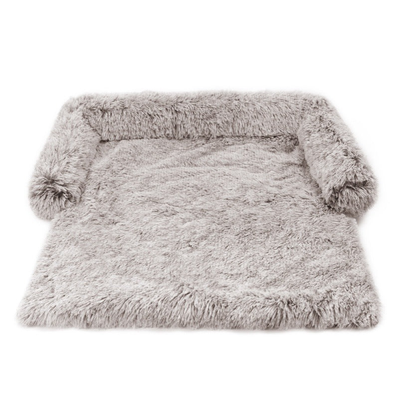 Dual-Use Plush Pet Blanket with Sofa Bed Comfort