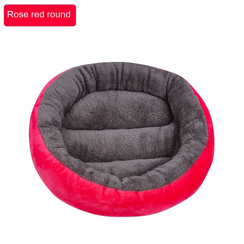 Soft Round Pet Cushion – Four Seasons Warm Cat & Dog Nest