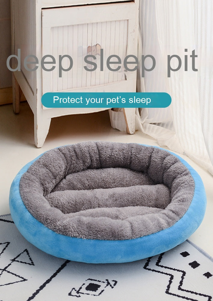 Soft Round Pet Cushion – Four Seasons Warm Cat & Dog Nest