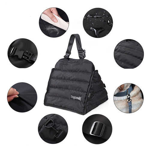 Dog Car Bag with Front & Rear Seat Pads – Anti-Splash & Warm