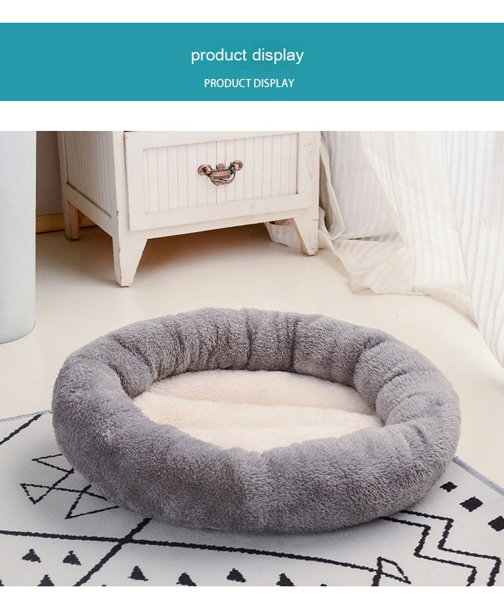 Soft Round Pet Cushion – Four Seasons Warm Cat & Dog Nest