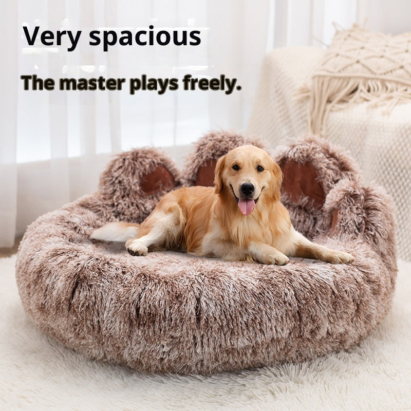 Thick Plush Two-Color Pet Bed