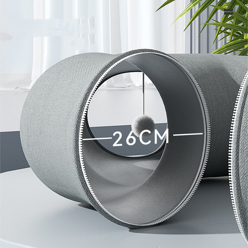 Foldable Cat Tunnel Donut Crawl Shelter – Fun & Cozy Pet Play Tunnel